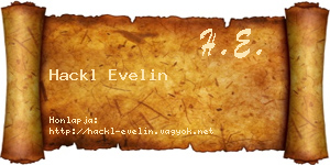 Hackl Evelin névjegykártya